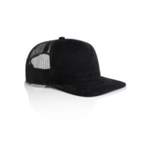 Custom Cord Caps | AS Colour Class Cord Trucker Cap in Black