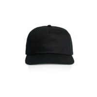 Custom Caps | AS Colour Class Five Panel Cap in Black Front View