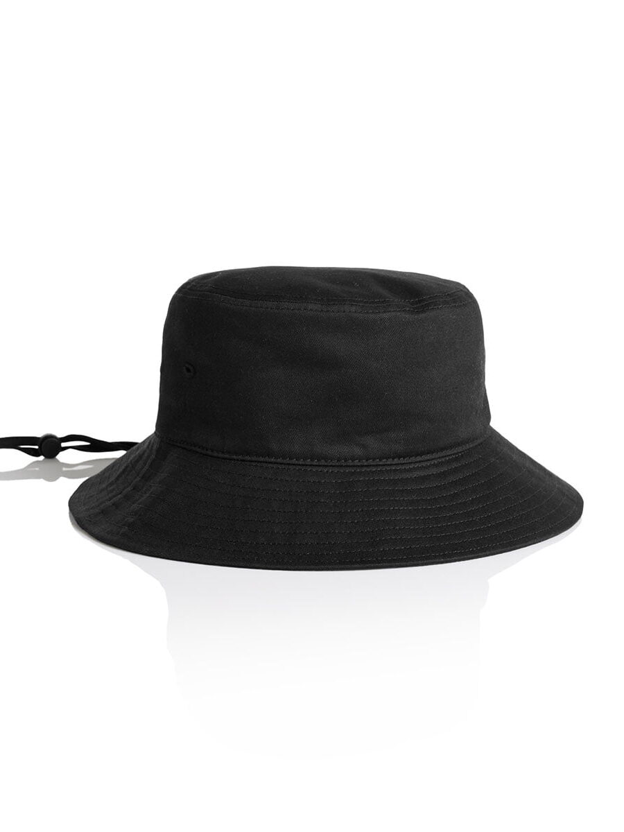 AS Colour Wide Brim Bucket Hat in Black