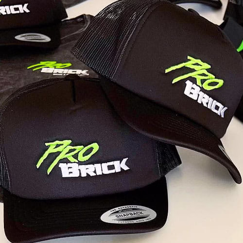 Custom Embroidery Trucker Caps with Pro Brick Australia Logo
