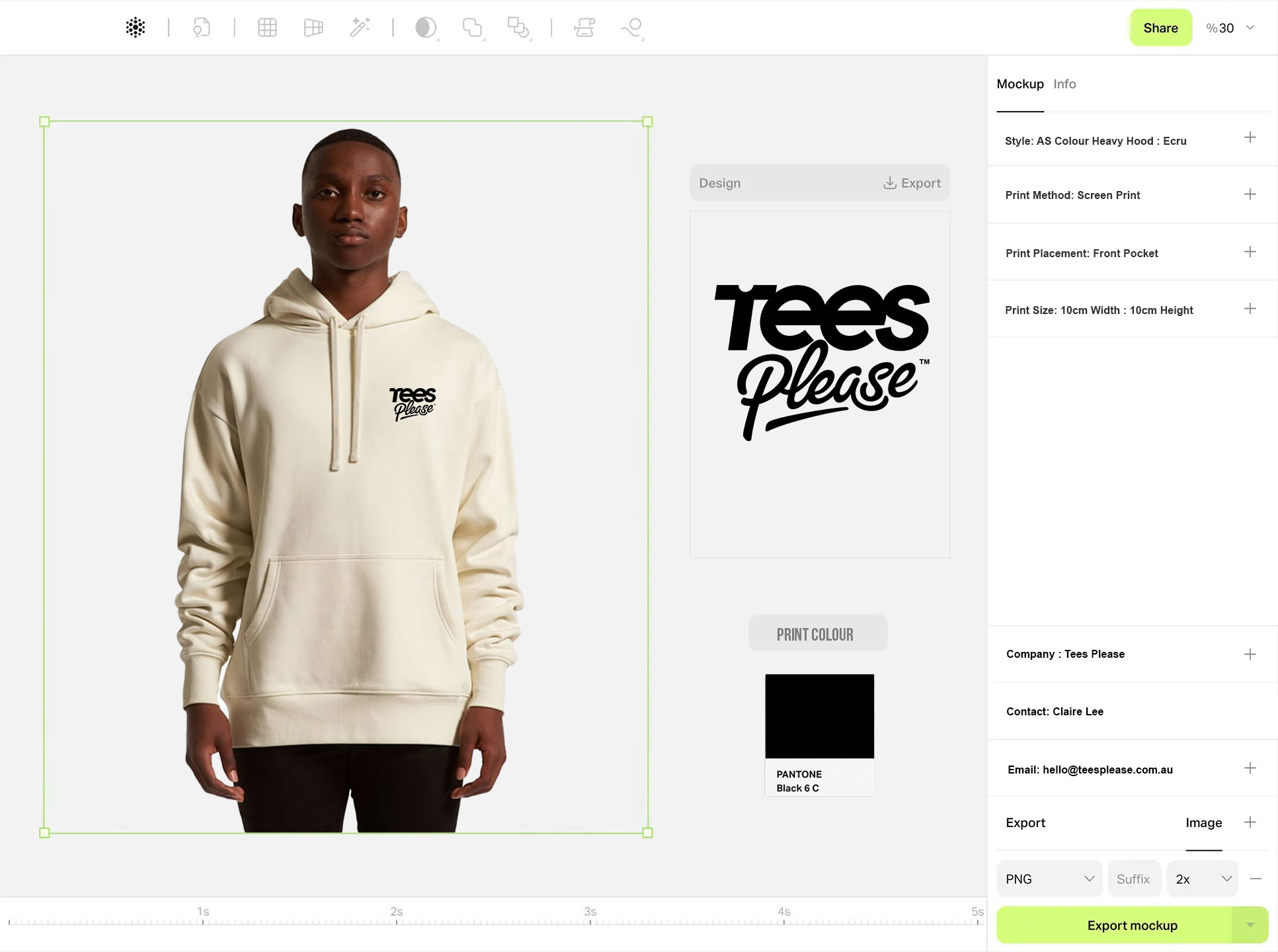 Tees Please Custom Hoodie Mock Up Proof