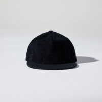 5 Panel Corduroy Hat in Black