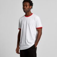 AS Colour Mens Staple Ringer Tee Model Loose View