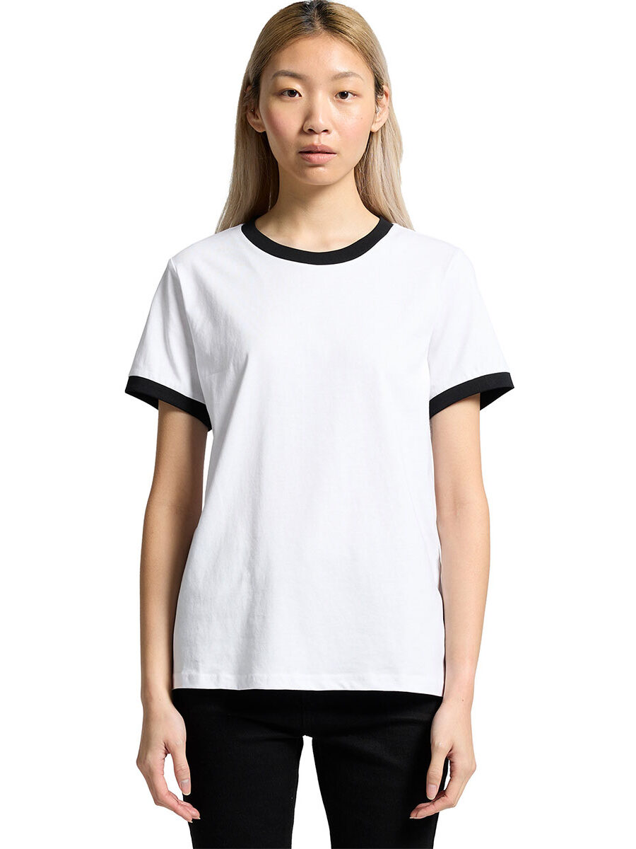 AS Colour Women's Maple Ringer Tee front Model View