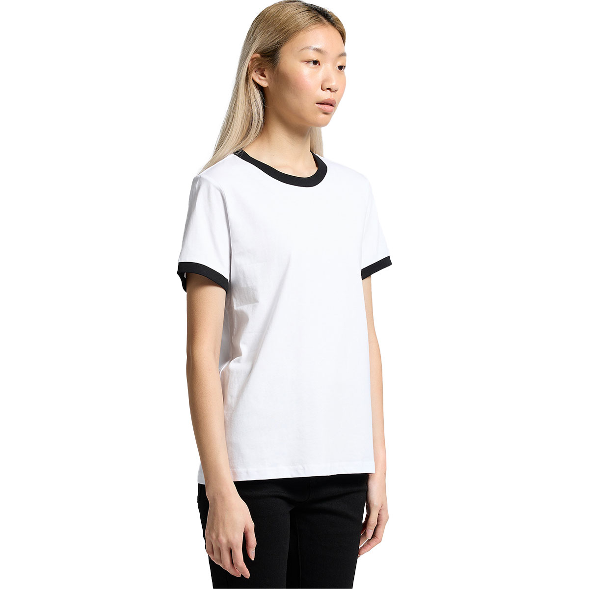 AS Colour Women's Maple Ringer Tee Turn Model View