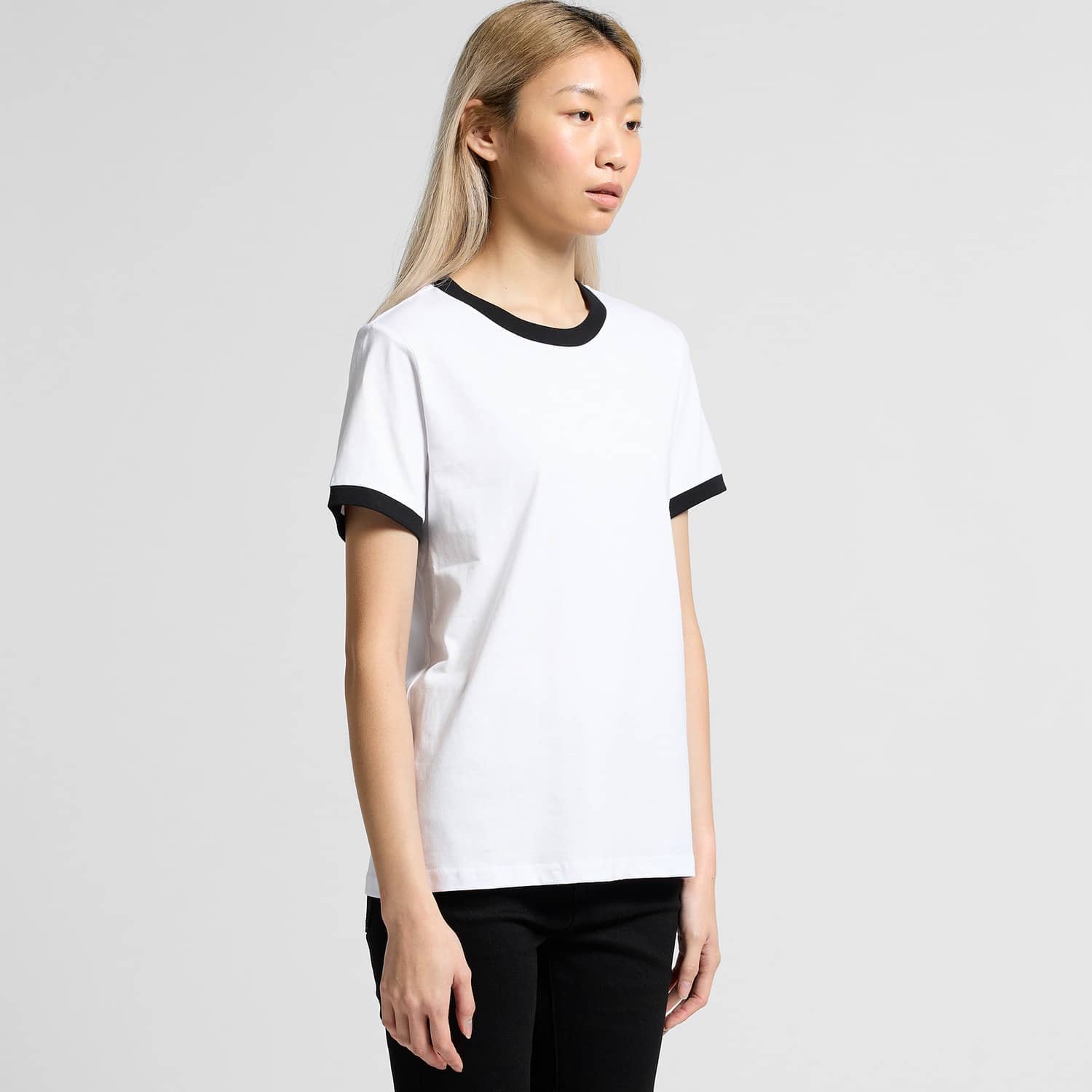 AS Colour Women's Maple Ringer Tee Model Turn View