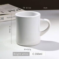 Diner Mug in Bright White Dimensions