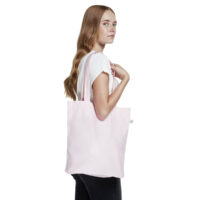 Earth Positive Fashion Tote Bag in Pink Model View