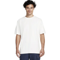 Oversized Tee Male Front View in White