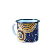 personalised enamel mug Australia indigenous design print