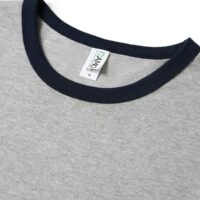 Ringer Tee in colour Grey Marle/Navy close up view