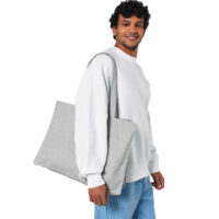 Stanley Stella Shopping Tote Bag Model View in Heather Grey