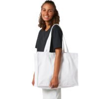 Stanley Stella Shopping Tote Bag Model View in White