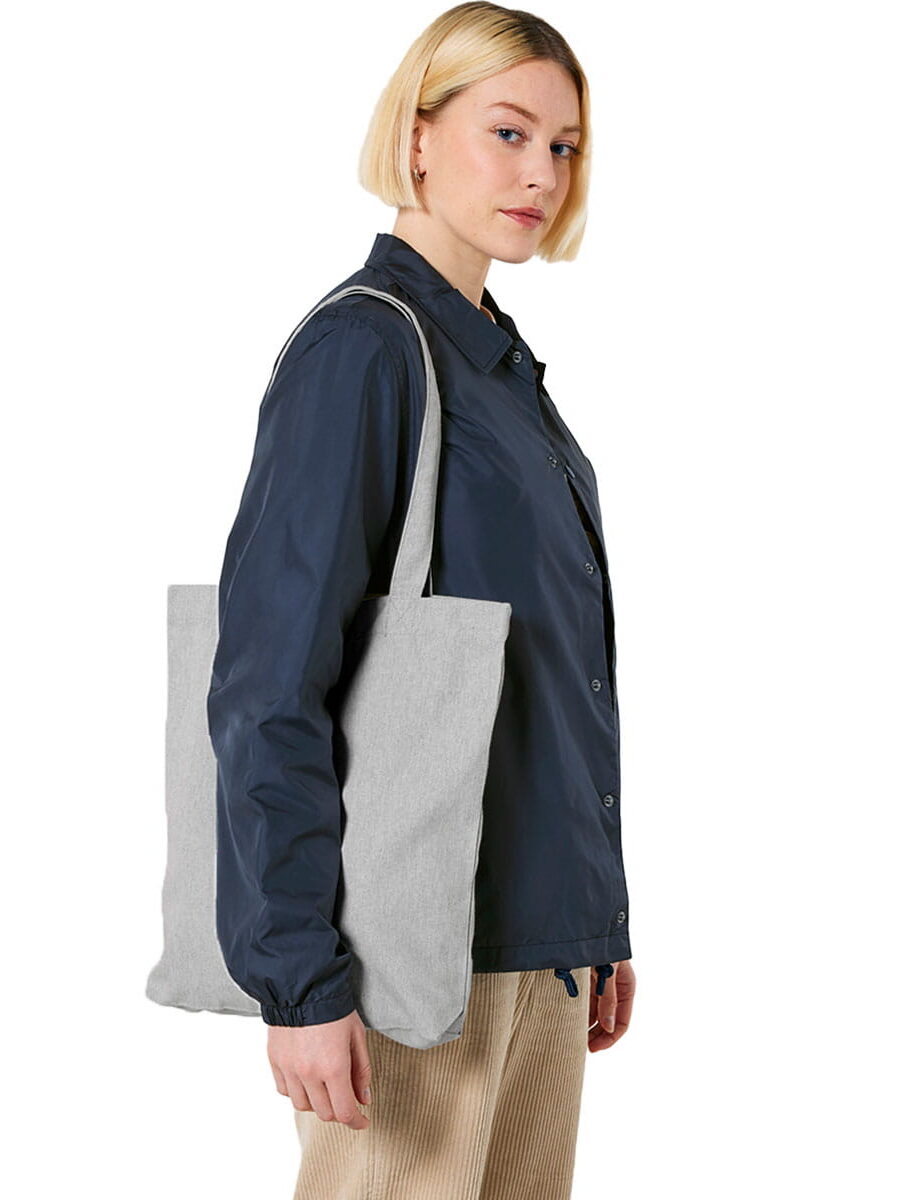 Stanley Stella Tote Bag Model View in Heather Grey