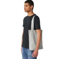 Stanley Stella Tote Bag Model View in Heather Grey