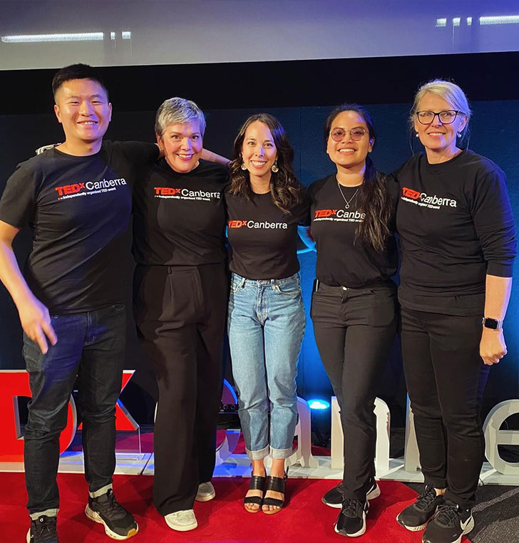 Custom T-Shirt Printing on AS Colour Staple Tees for the Ted Talk x Canberra Event