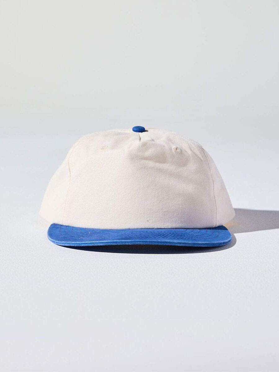 5 Panel Two Tone Cap Front View in Pacific