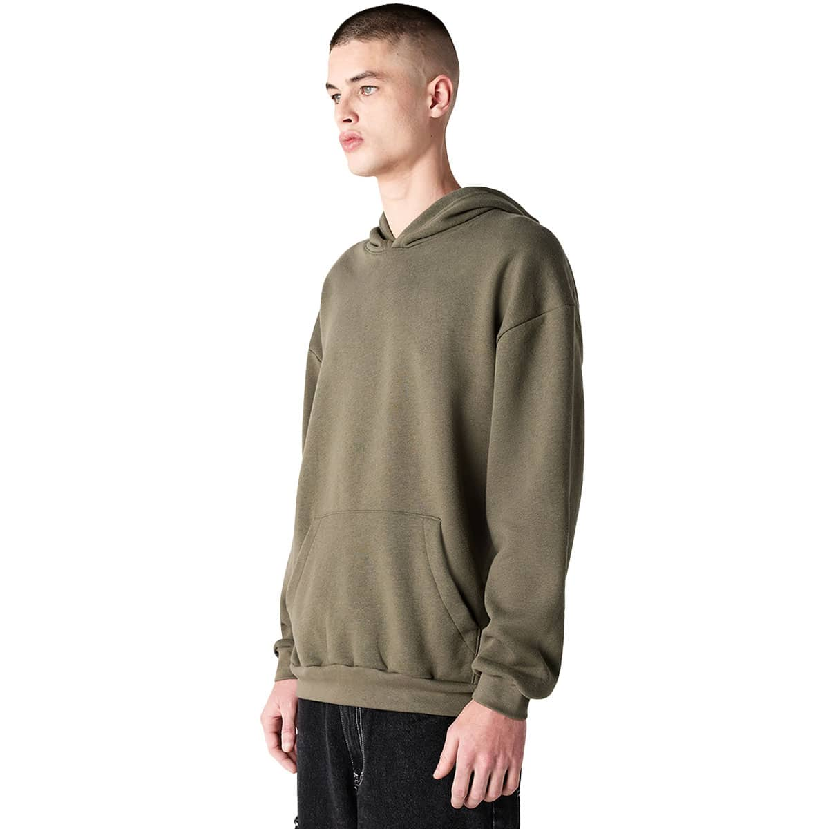 American Apparel RF498 Hoodie in Lieutenant Side View