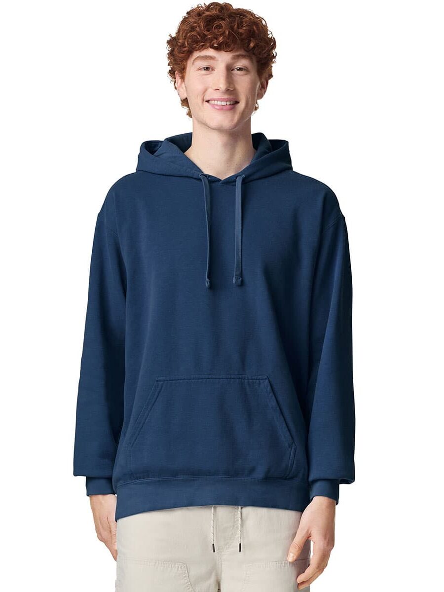 Comfort Colors 1567 Hoodie Front View in True Navy