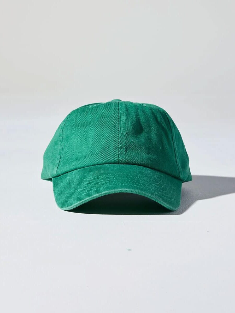 Dad Cap Front View in Jungle Green