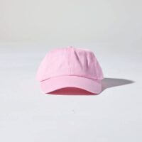 Dad Cap Front View in Soft Pink