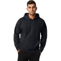 Gildan 18500 Heavy Blend Hoodie Front Model View in Black