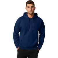 Gildan 18500 Heavy Blend Hoodie Front Model View in Navy