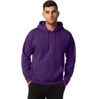 Gildan 18500 Heavy Blend Hoodie Front Model View in Purple