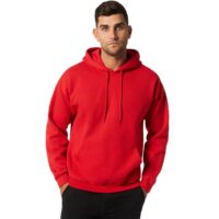 Gildan 18500 Heavy Blend Hoodie Front Model View in Red