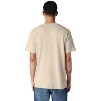 Gildan 5000 Heavy Cotton T-Shirt Model Back View in Sand