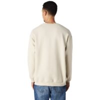 Gildan Heavy Blend 18000 Crewneck Sweatshirt Back View in Sand