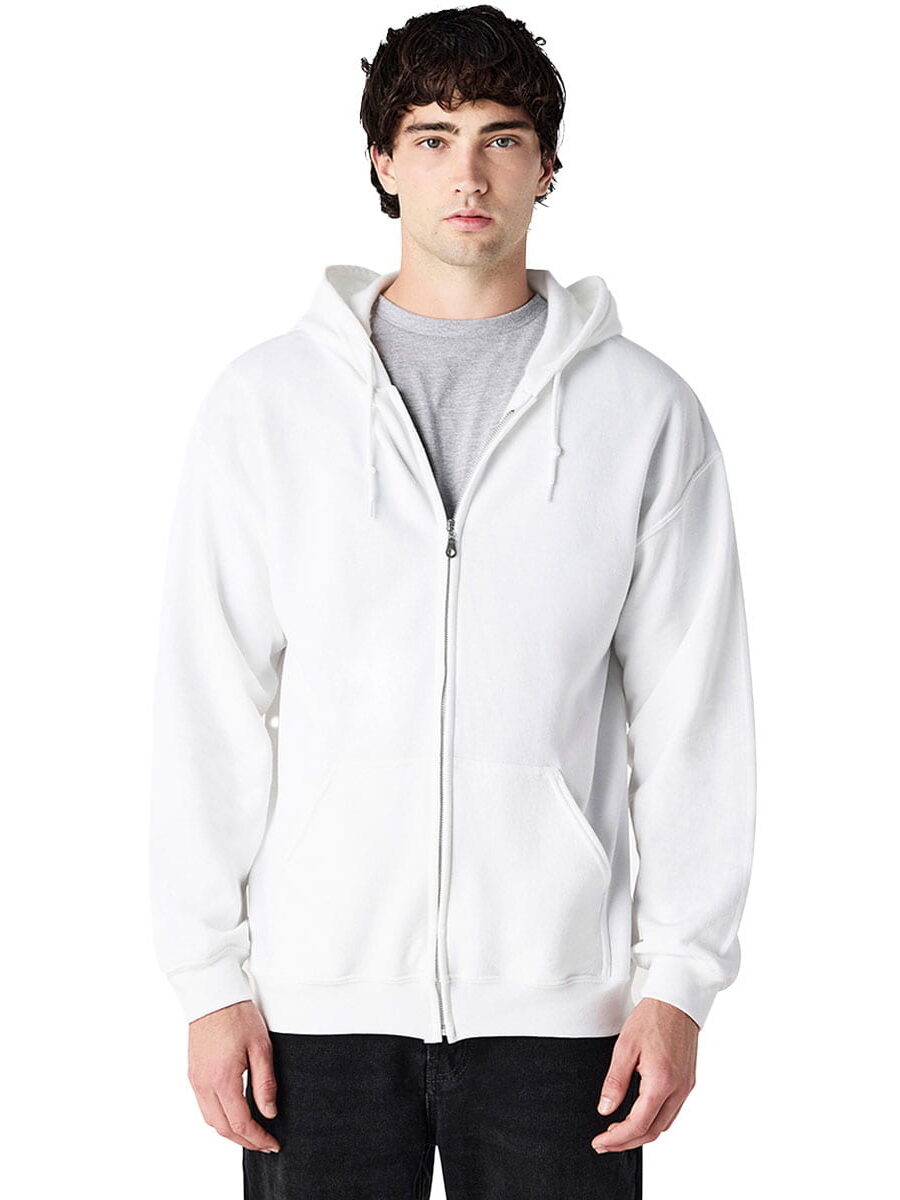 Gildan Heavy Blend 18600 Hoodie in White Front View