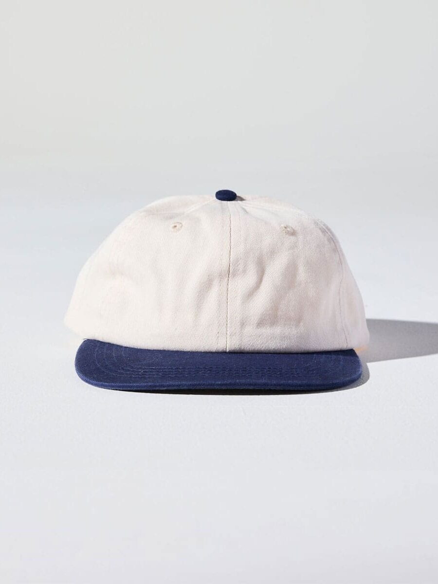 Two Tone Cap Front View in Marine Blue