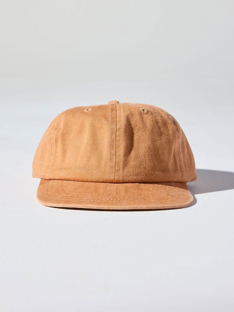 6 Panel Soft Cap in colour Rust