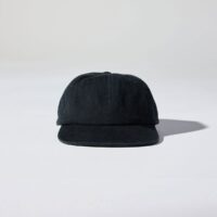 6 Panel Soft Cap in Washed Black