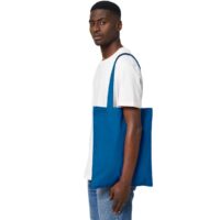 Stanley Stella Light Tote Bag Model View in Colour Royal Blue