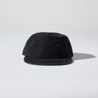5 Panel Canvas Cap - Ebony Black