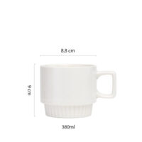 Stackable Mug Dimensions in White