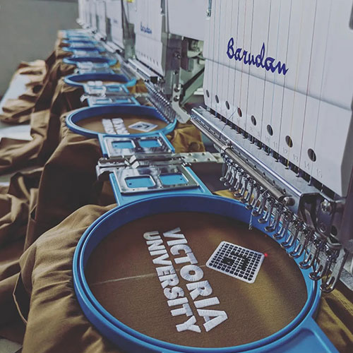 Custom Embroidery Hoodies with Victoria University Logo