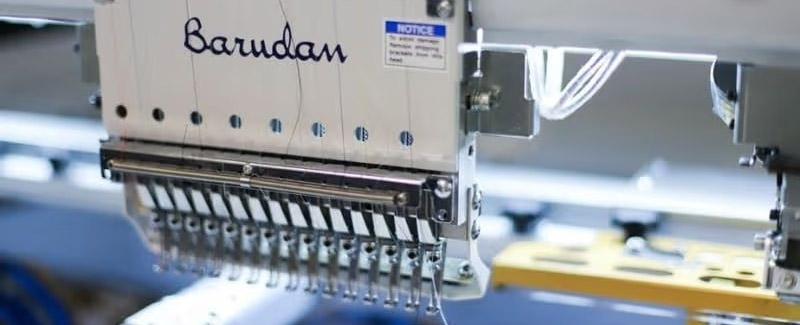 Custom Embroidery Production Custom Embroidery Production on a Barudan Embroidery Machine