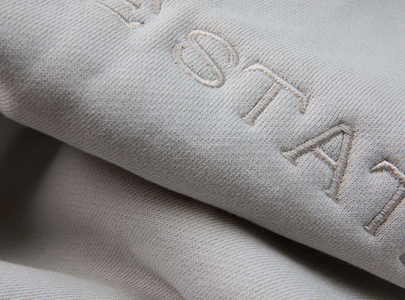 embroidery custom embroidery on AS Colour Stencil Hoodie in Ecru