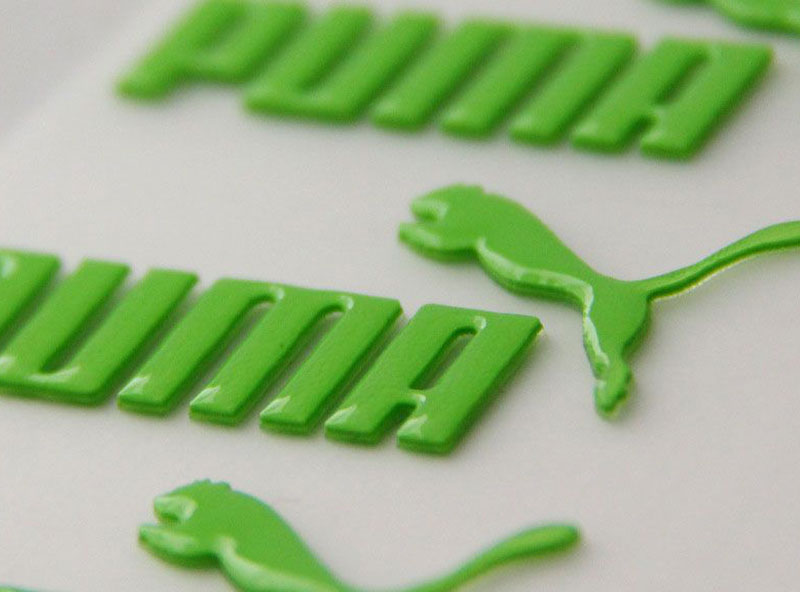 Silicone Heat Transfer with lime green Puma Logo