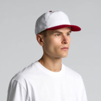 AS Colour Cord Two Tone Cap in White/Cardinal Main Model View