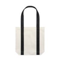 AS Colour Two Tone Carrie Tote in cream with black side straps, featuring a simple, modern design.