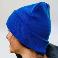 Classic Beanie in Royal Female Model View