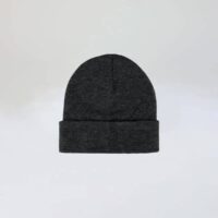 Cuff Beanie in Black Heather Front View