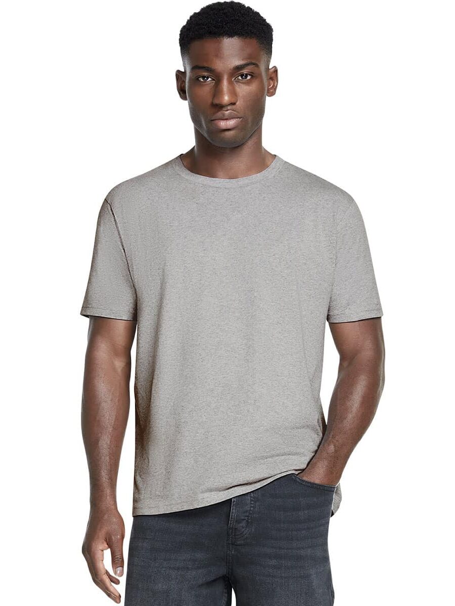 Earth Positive EP01 Jersey T-shirt in Light Heather Front Model View