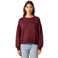 Stanley Stella Alma Sweatshirt in Burgundy Front View
