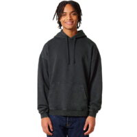Stanley Stella Oversized Dyed Hoodie Model Front View in Black Stone