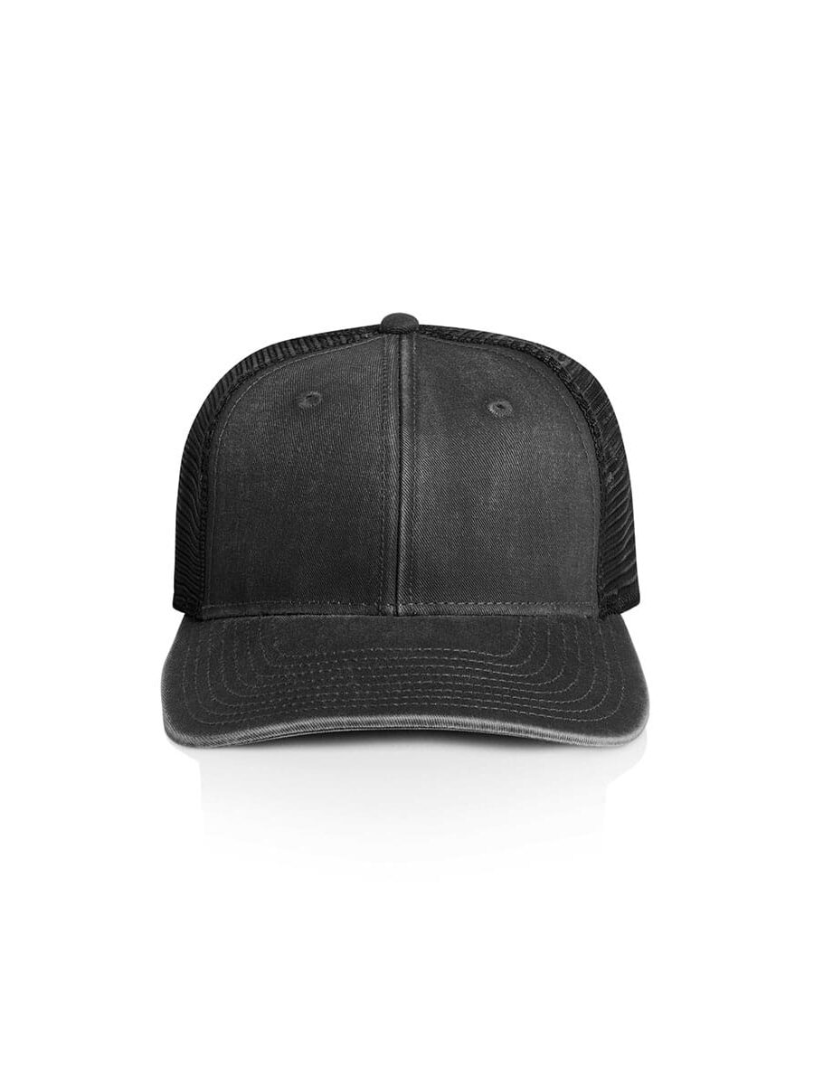 AS Colour Faded Trucker Cap in Faded Black